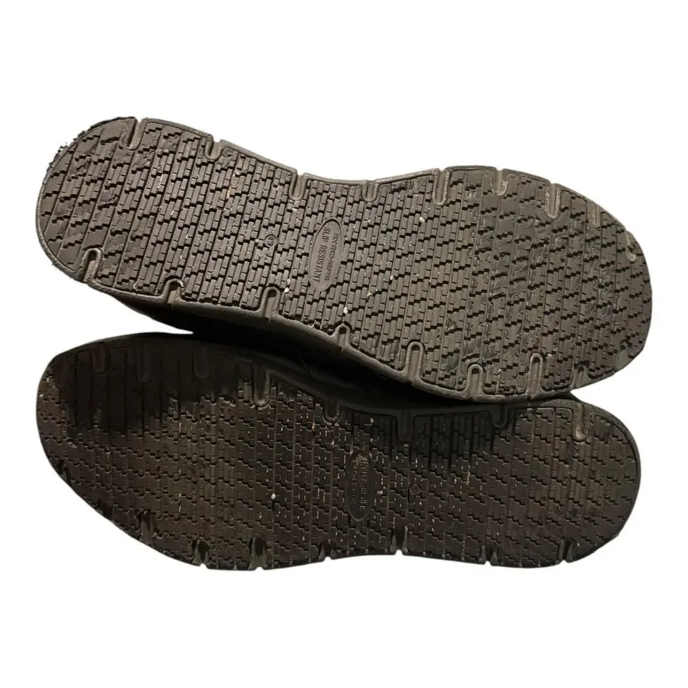 Skechers Men’s Work 77156 Memory Foam Slip Resistant Black Lace Shoes Size 14